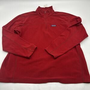 Patagonia Sweater Men’s Size XL Red Quarter Zip Fleece Pullover STY26176